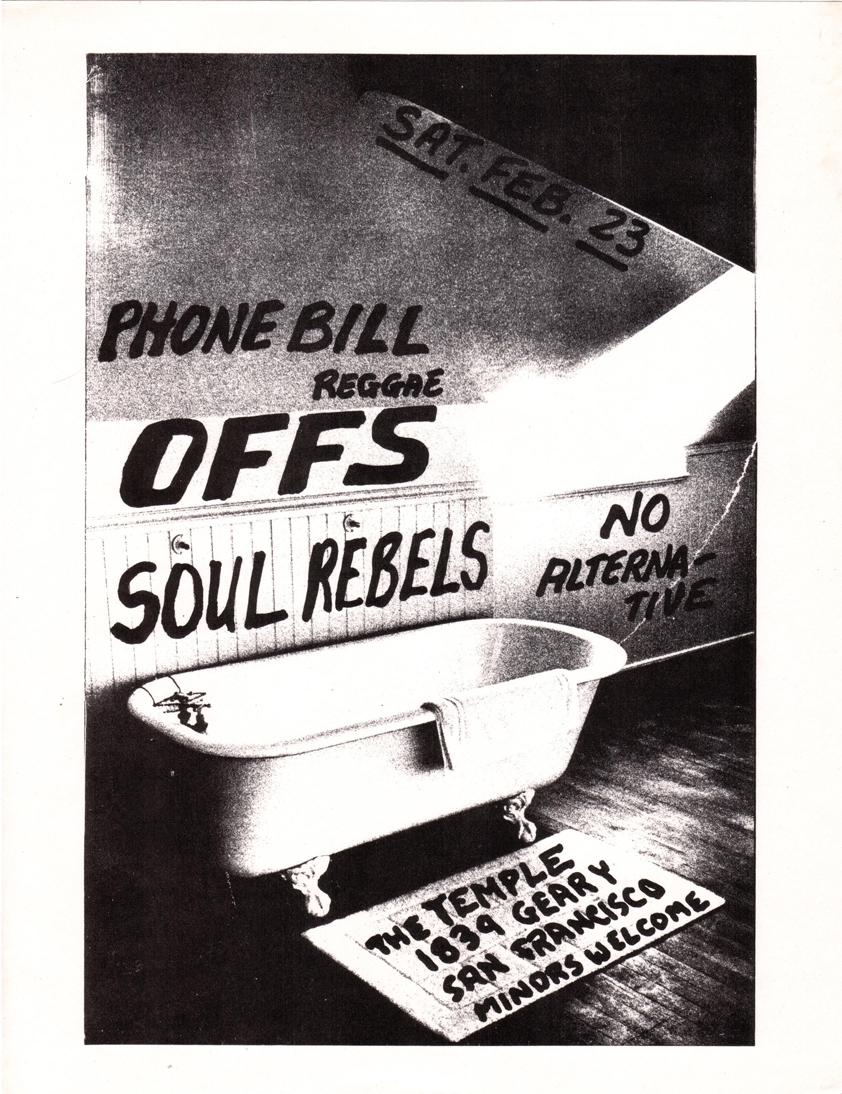 offs phone bill  soul rebels 1839 geary st the temple