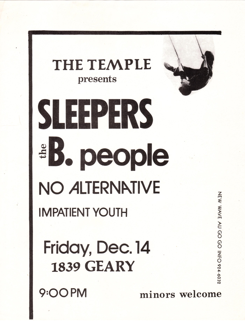 sleepers b people impatient youth no alternative temple 1839 geary