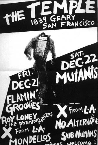 1839 geary flamin groovies roy loney X mutants no alternative Subhumans